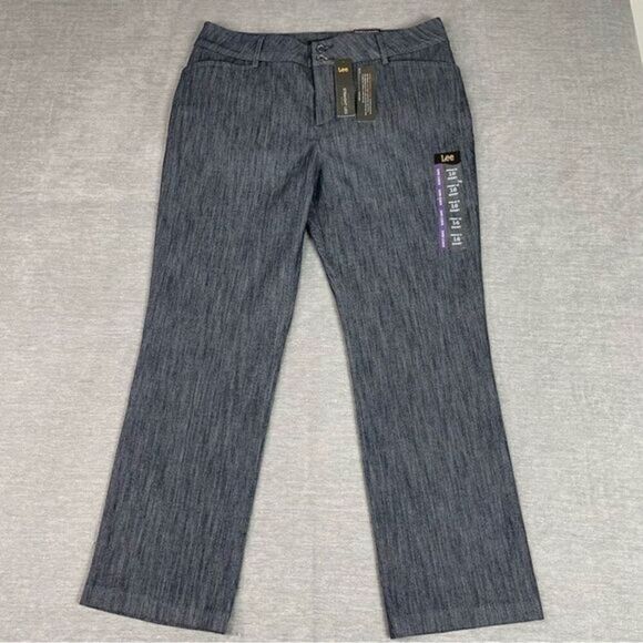 Lee Regular Fit Straight Leg Lightweight Secretly Shapes Pants Size 16S - Picture 1 of 12